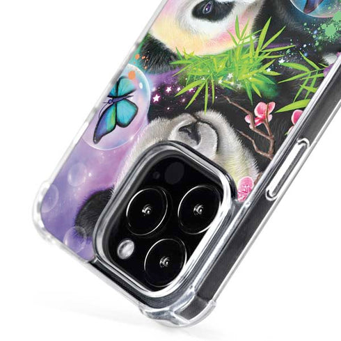 Rainbow Pandas with Butterflies by Sheena Pike iPhone 16 Pro MagSafe Case